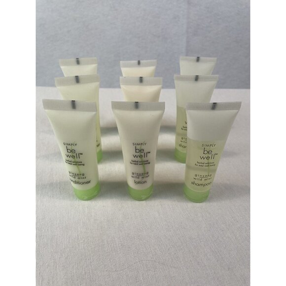 Simply Be Well Ginseng Wild Mint Shampoo Conditioner Lotion Travel Size 3 Each - Picture 2 of 9